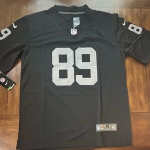 Las Vegas Raiders Brock Bowers Adult Medium Silver/ Black Jersey New With Tags